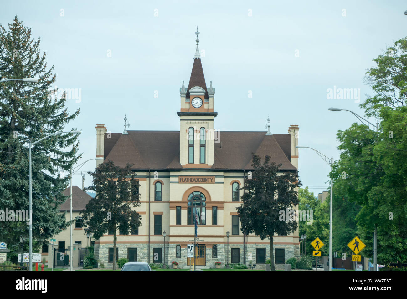 Kalispell montana Straßen der Stadt und Architektur Stockfoto