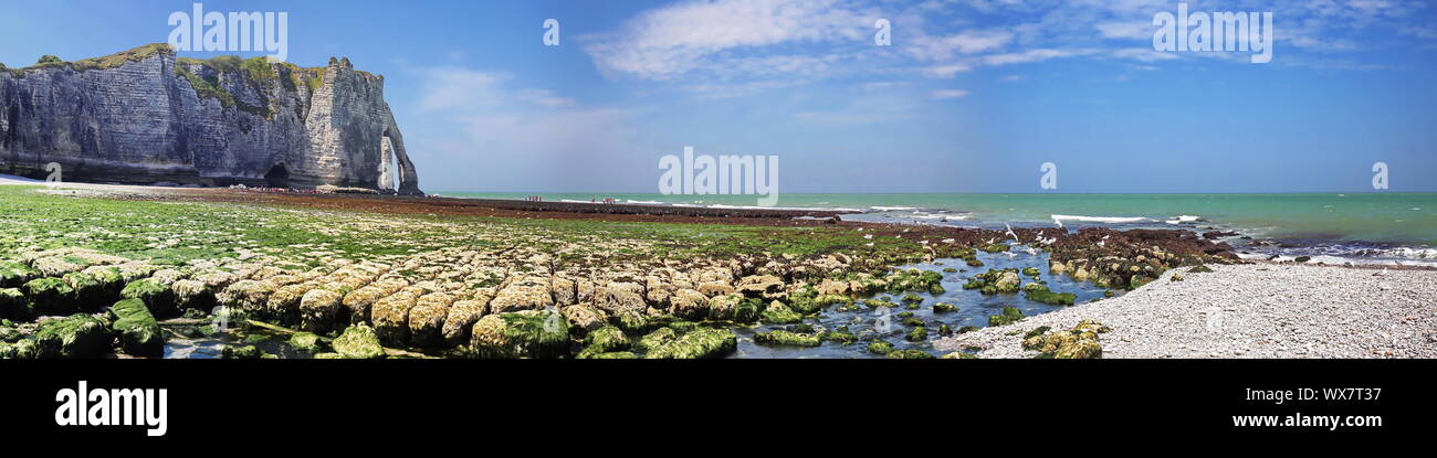 Etretat ist eine Stadt in der Normandie Stockfoto