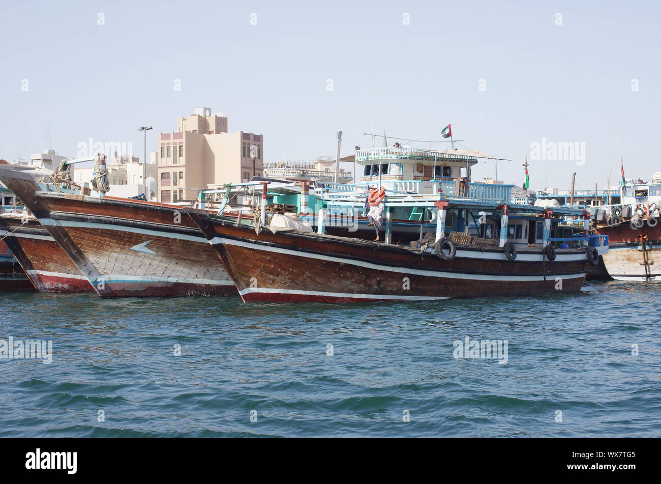 Die Rückseite der Hauptstadt Dubai Seehafen Stockfoto