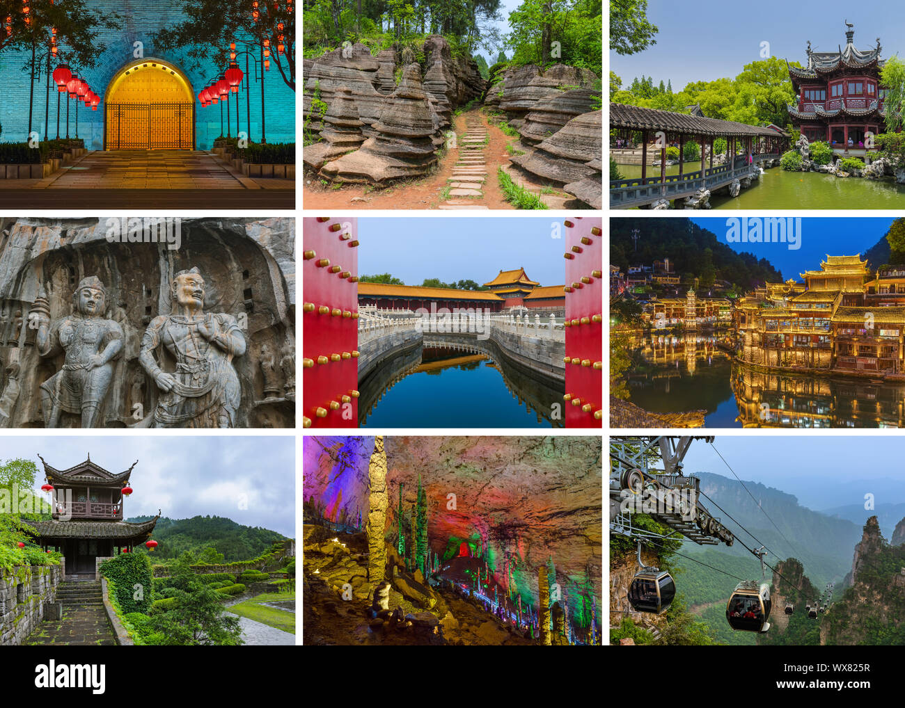 Collage aus China Bilder (meine Fotos) Stockfoto