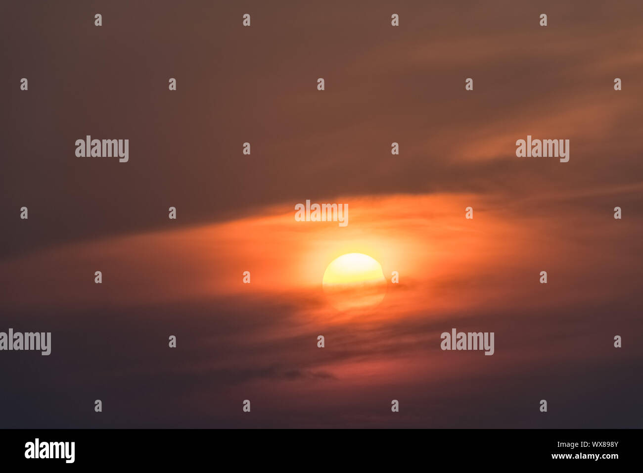 Partielle Sonnenfinsternis Stockfoto