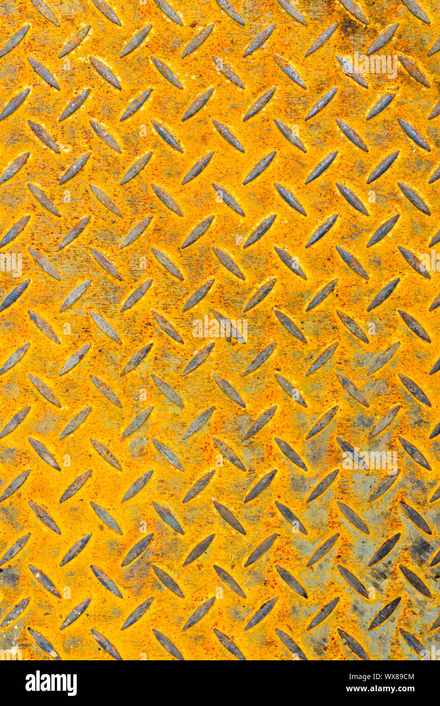 Rusty diamond Stahlplatte Stockfoto