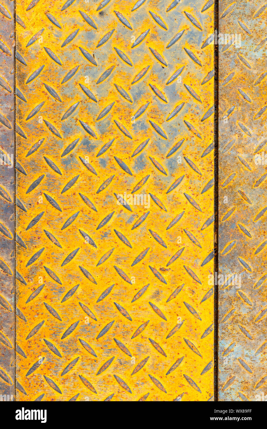 Rusty diamond Stahlplatte Stockfoto