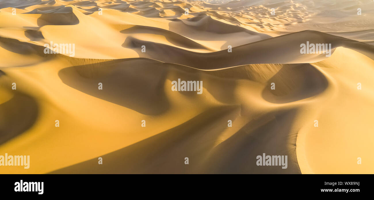 Golden Sand Dünen panorama Stockfoto
