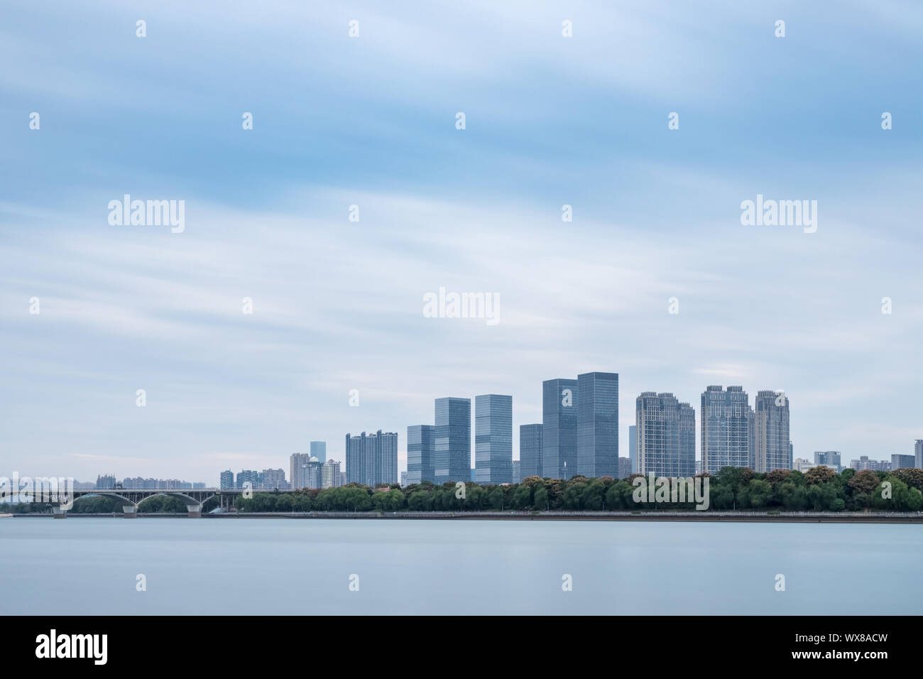 Changsha Stadtbild und Fluss xiangjiang Stockfoto