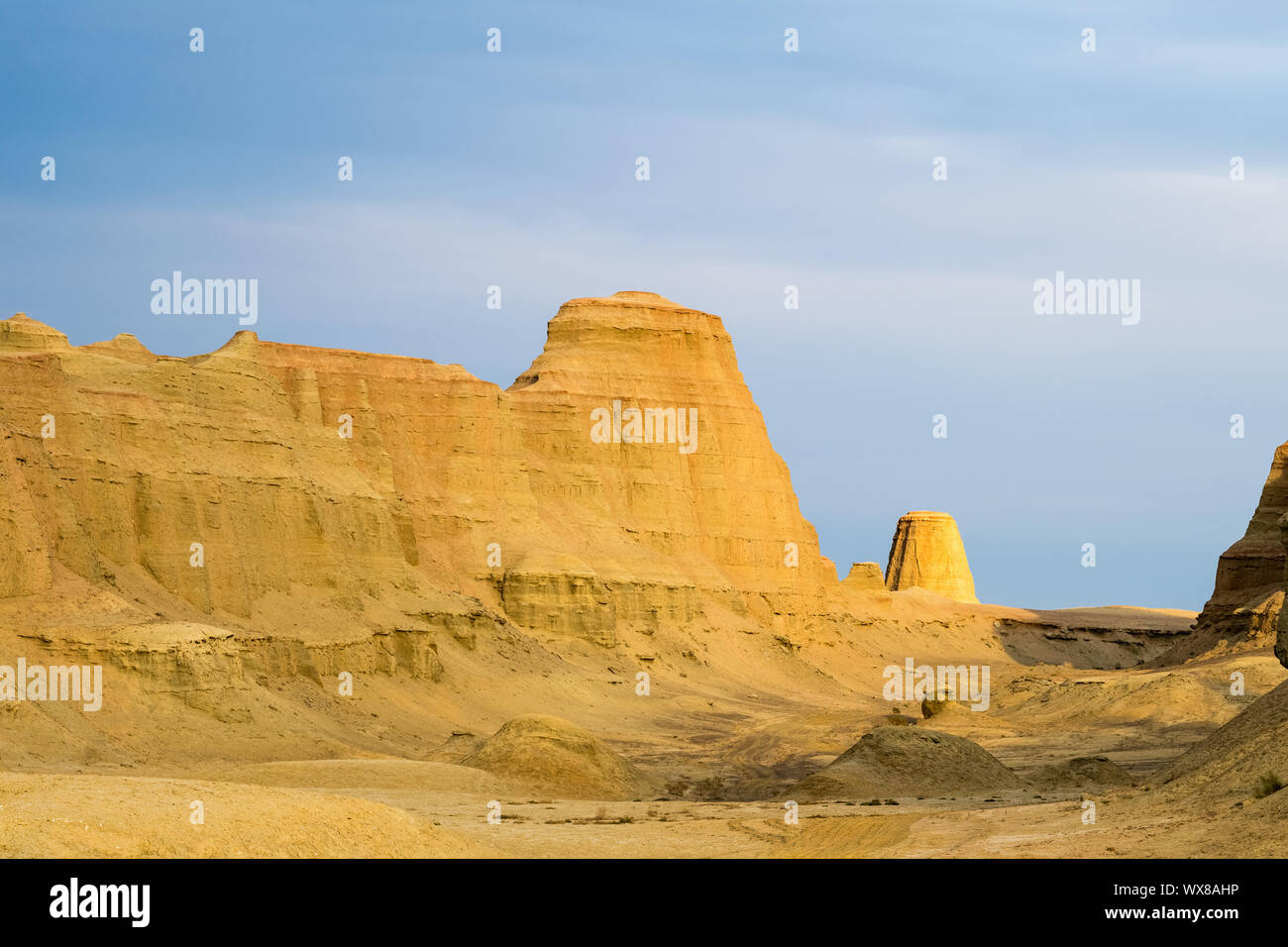 Winderosion Relief closeup bei Dämmerung Stockfoto