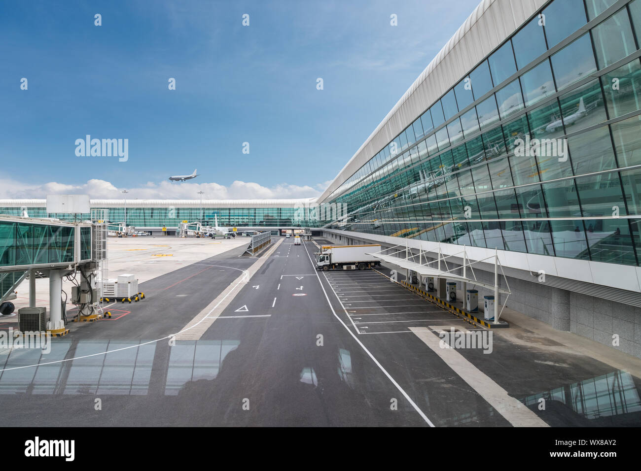 modernen Flughafen Szene Stockfoto