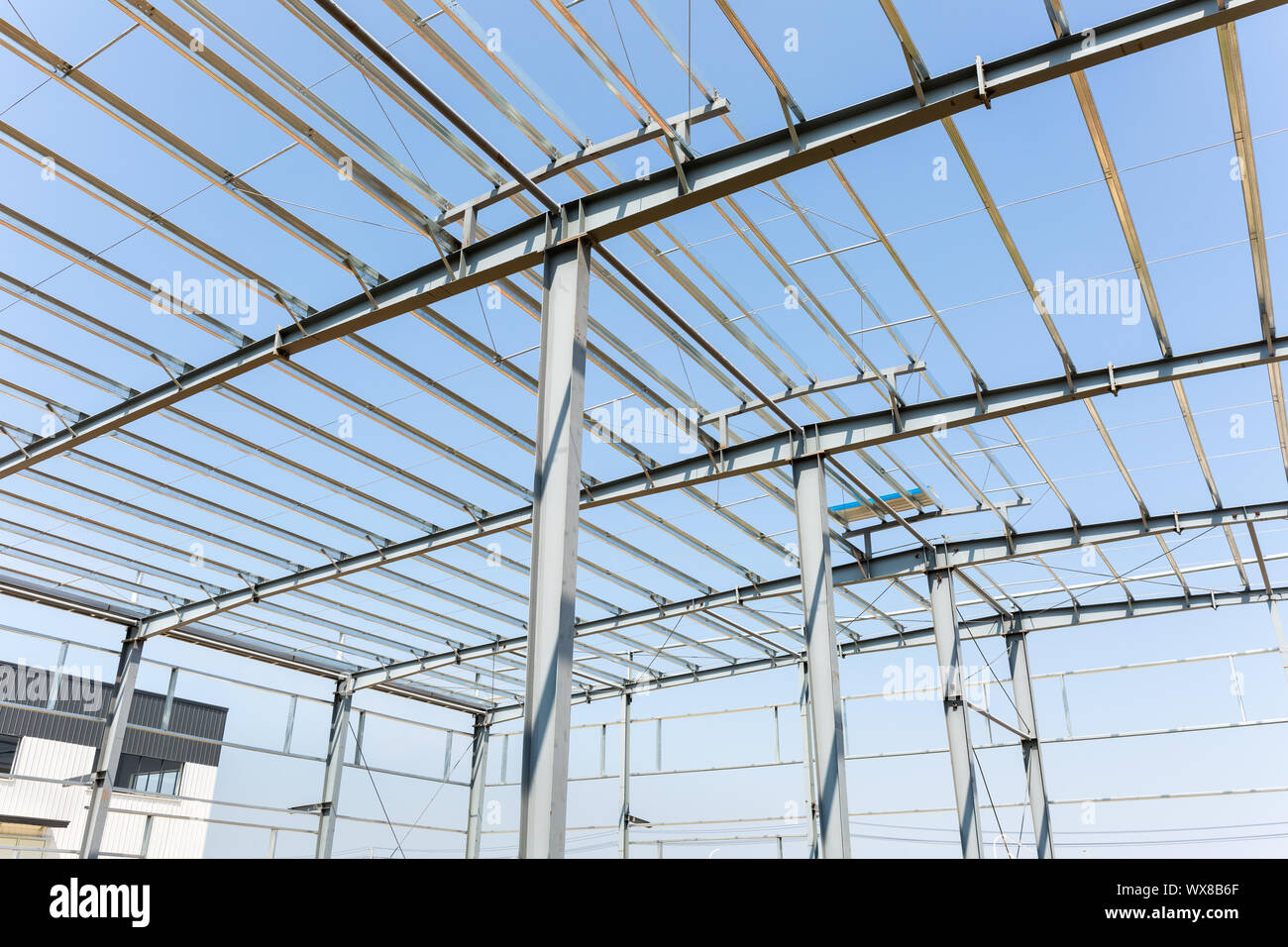 Struktur aus Stahl workshop Bau Stockfoto