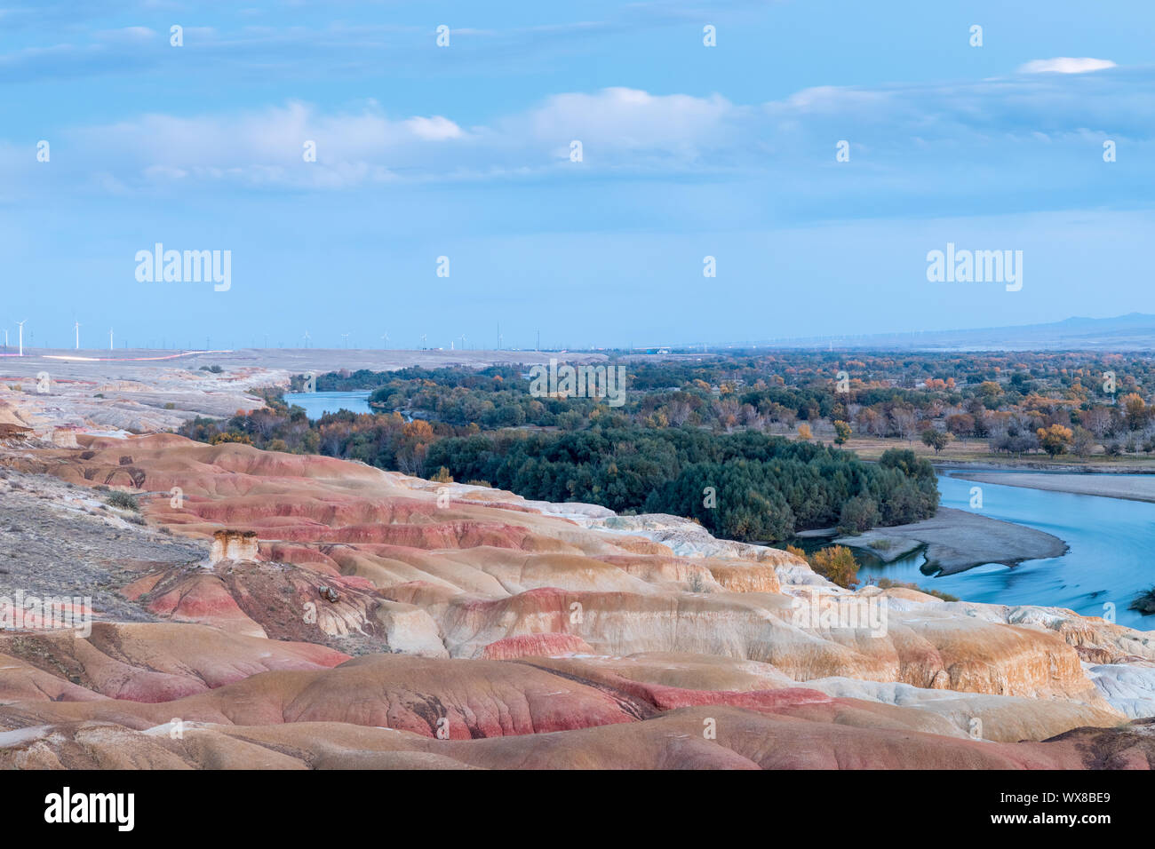 Xinjiang farbenfrohe Strand in Nightfall Stockfoto