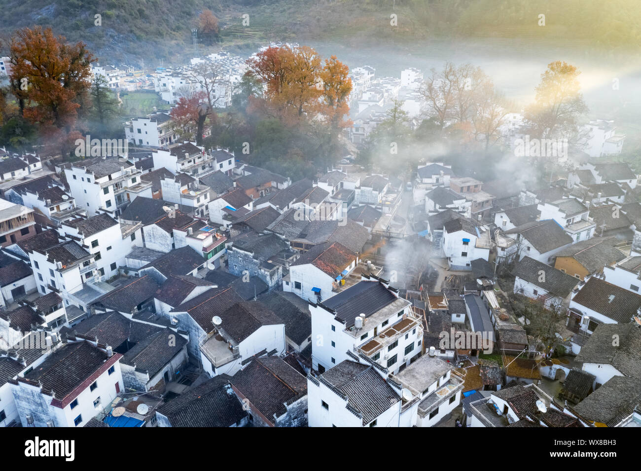 Traditionelle chinesische Landleben Landschaft Stockfoto