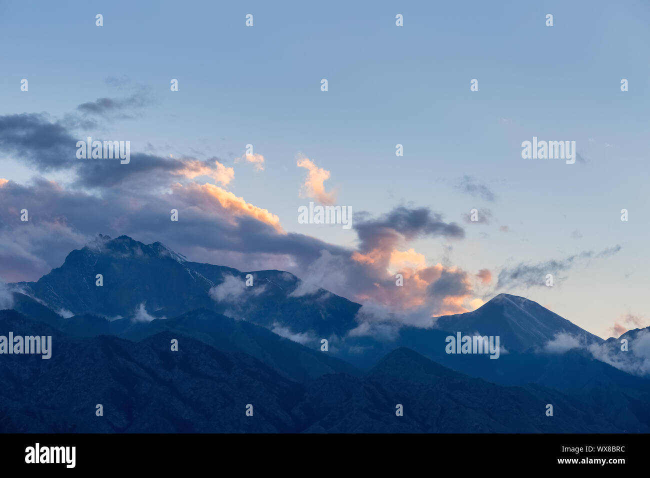 Höhepunkt im Sonnenuntergang Stockfoto