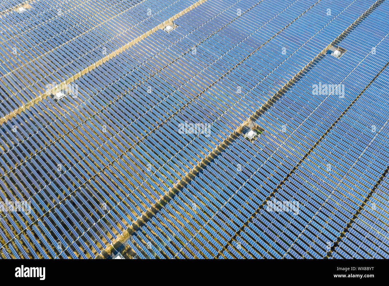 Luftaufnahme von PV-station Stockfoto
