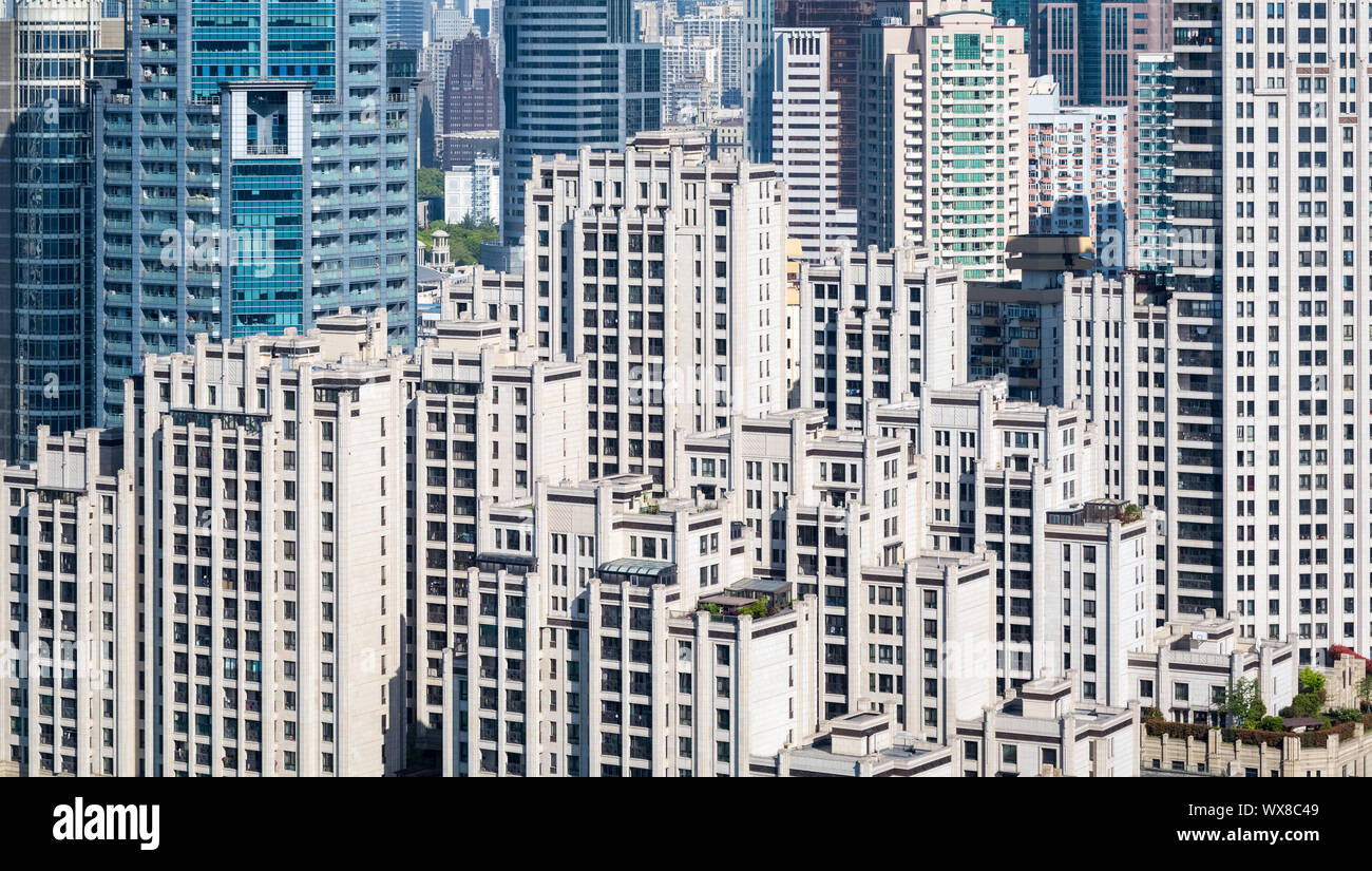 Luftaufnahme von modernen Wohn- Architektur Stockfoto