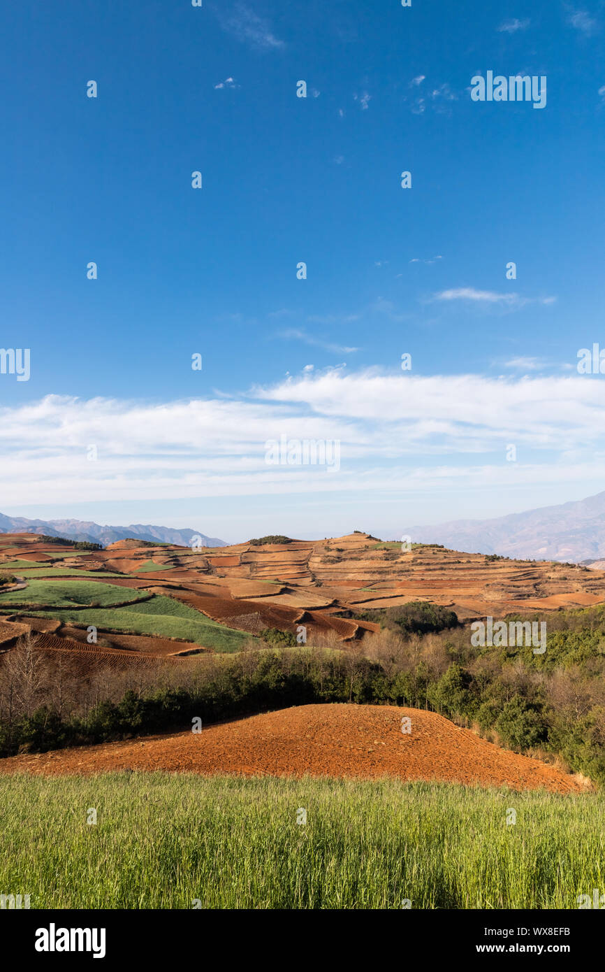 Yunnan red Land Stockfoto