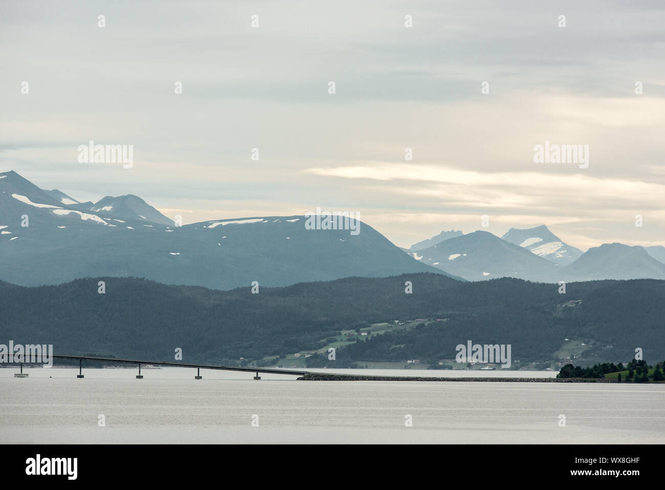 Berge Panorama Südlich von Molde, Norwegen Stockfoto