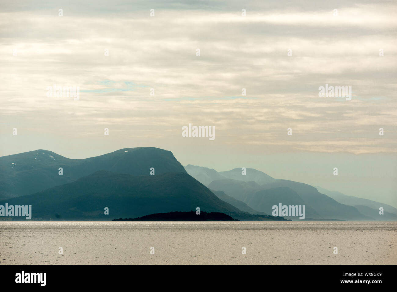 Berge Panorama Südlich von Molde, Norwegen Stockfoto