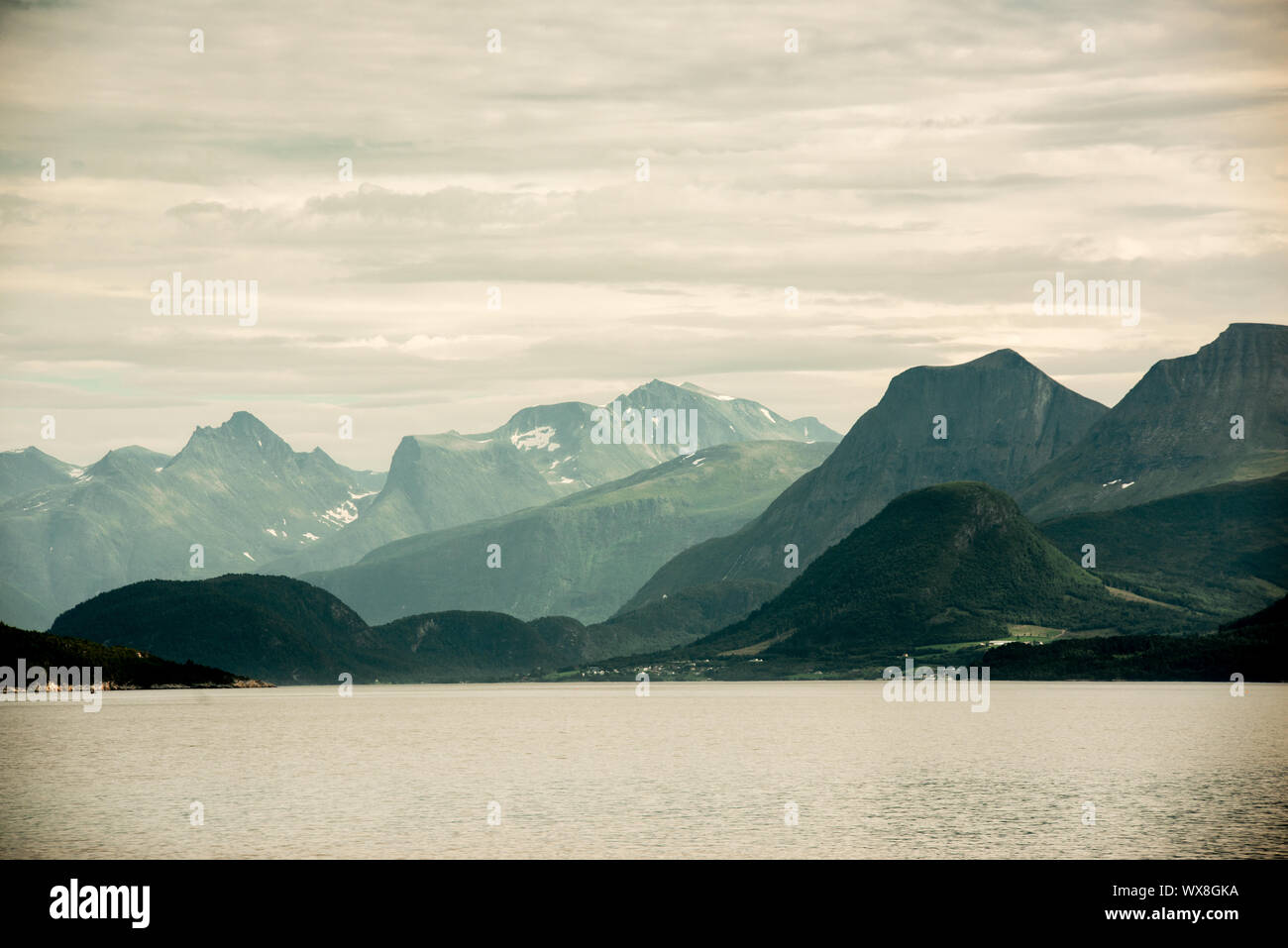 Berge Panorama Südlich von Molde, Norwegen Stockfoto