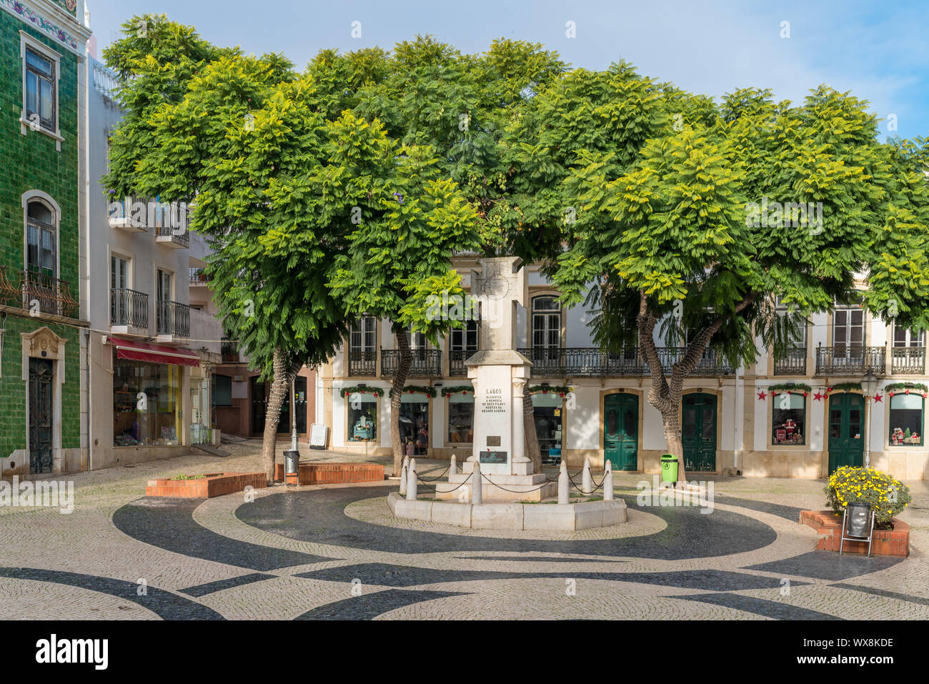 Die Luis de Camões Stadtplatz in Lagos, Portugal Stockfoto