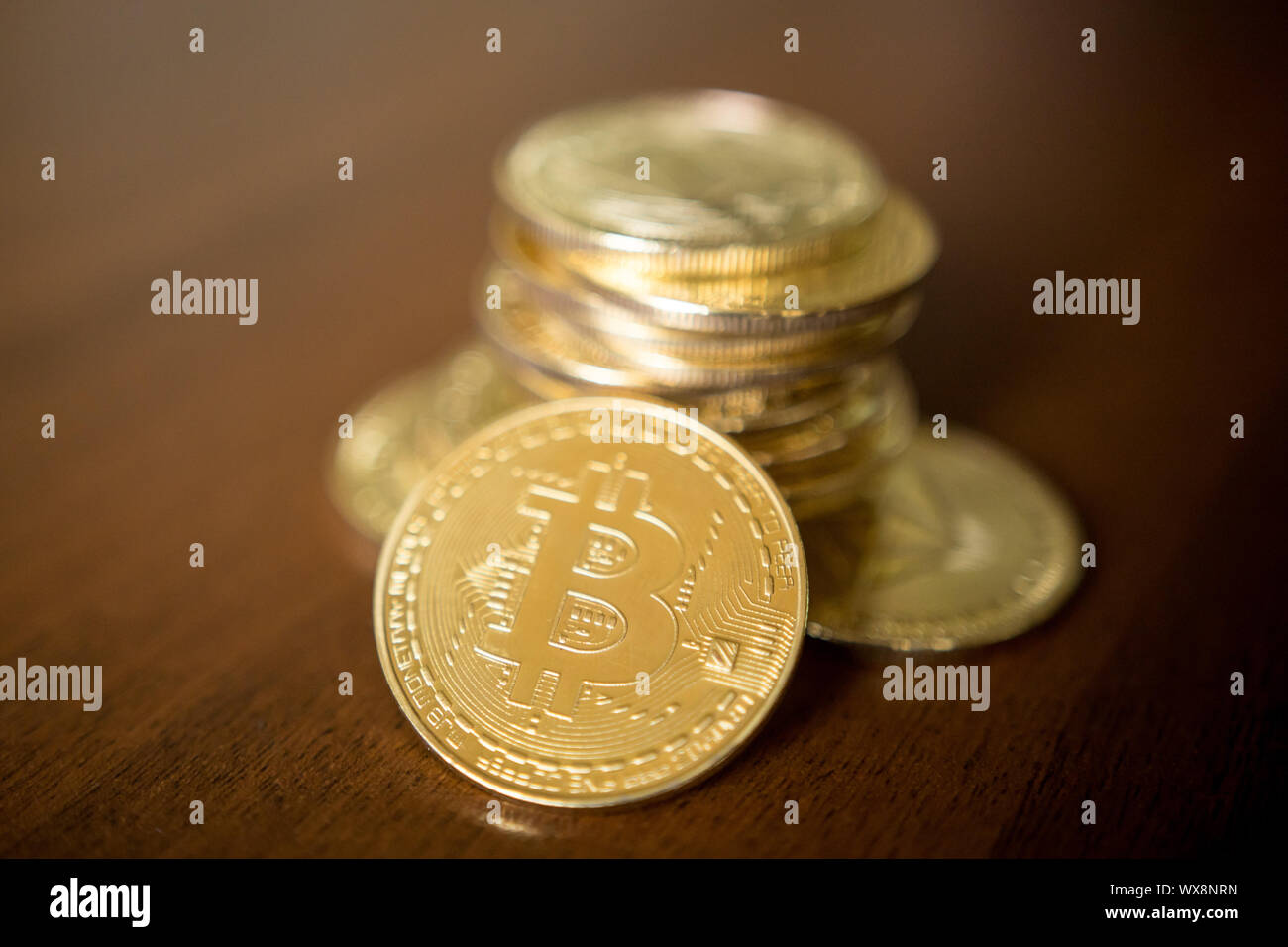 Golden bitcoin-Business Konzept der crypto Währung. Stockfoto