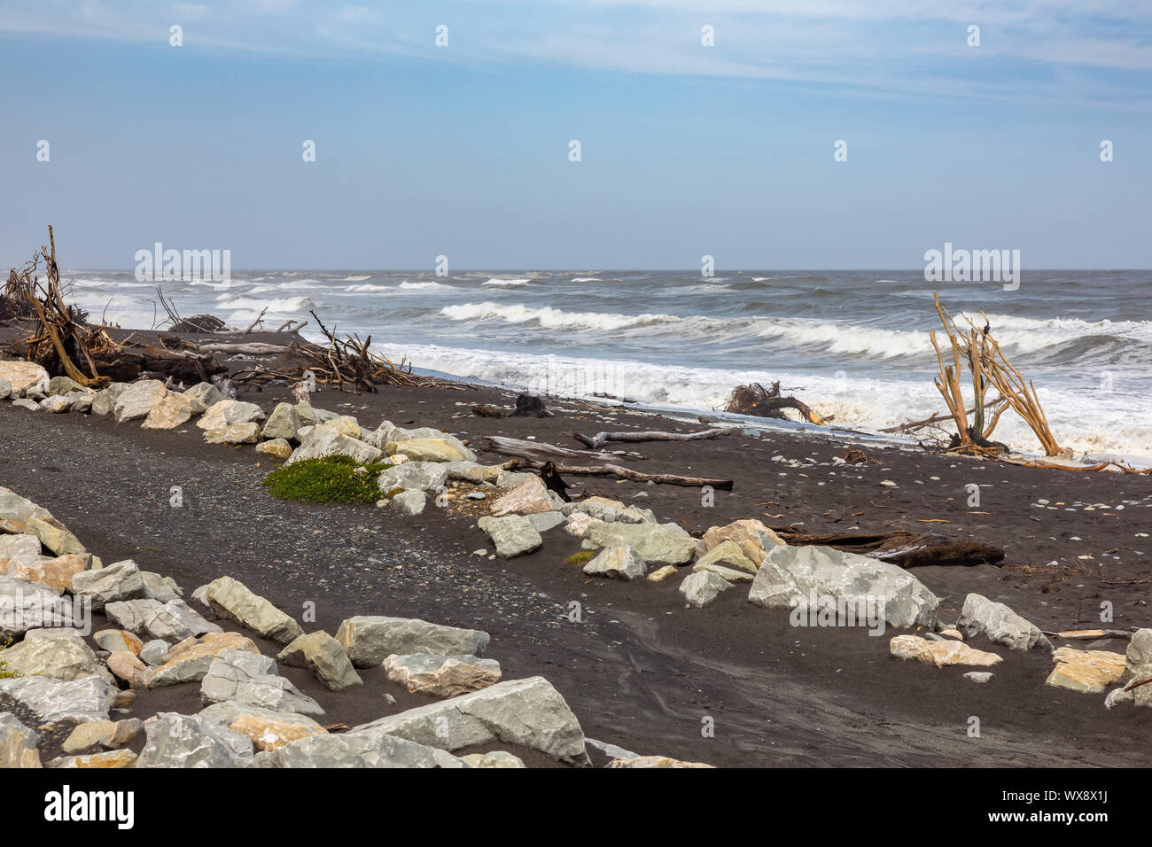 Jade Strand Hokitika, Neuseeland Stockfoto
