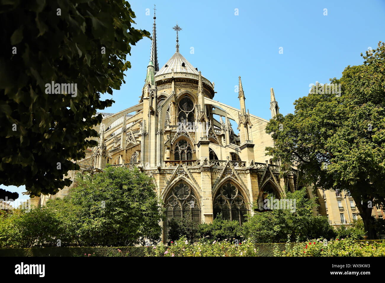 Kathedrale Notre-Dame de Paris. Stockfoto