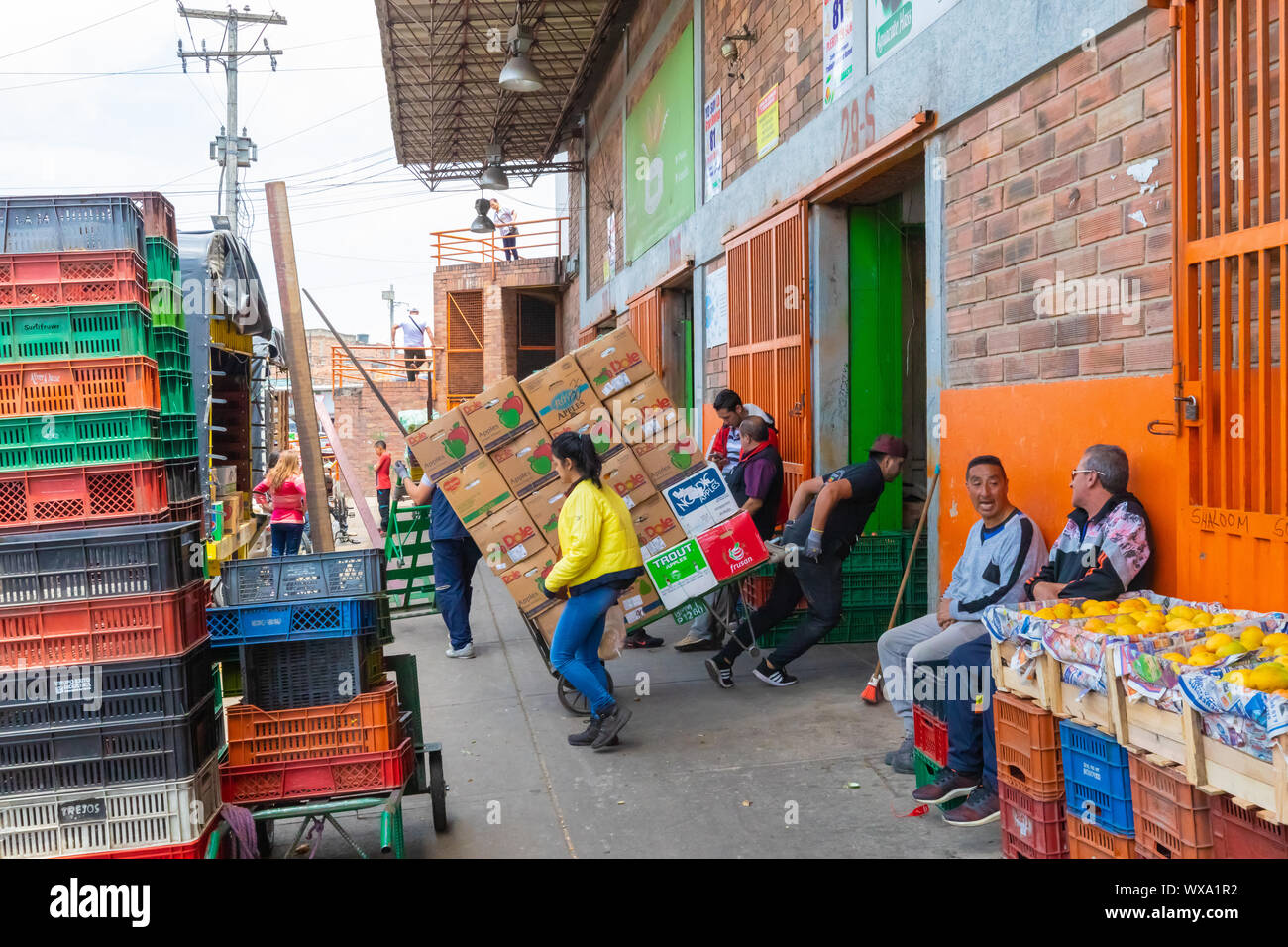 Bogota allgemein Markt der Corabastos Kolumbien Stockfoto