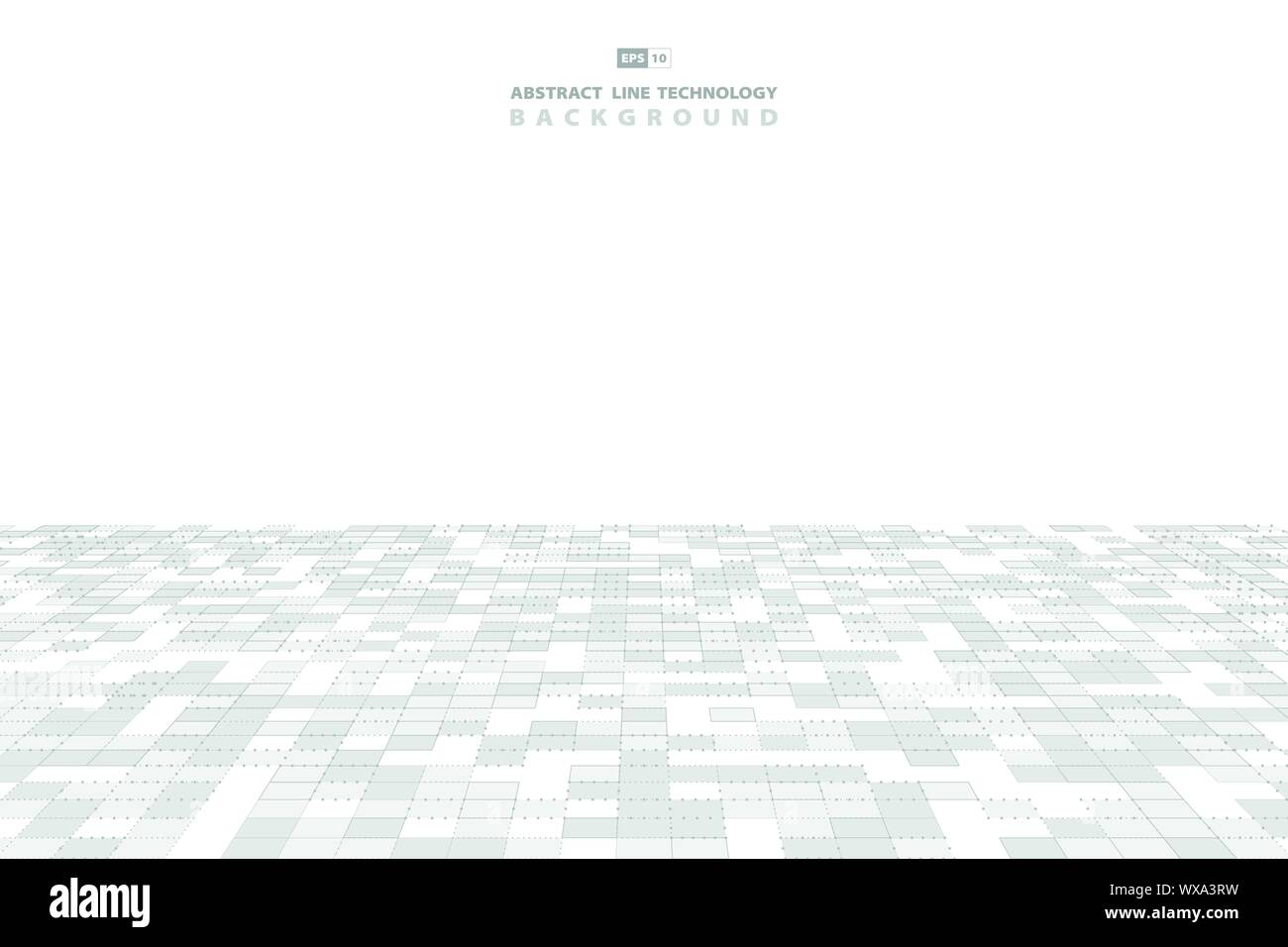 Abstrakte grauen und weißen rechteckigen Muster Design Tech Design Hintergrund. Verwenden Sie für Ad, Poster, Artwork, Template Design. Illustration Vector EPS 10. Stock Vektor