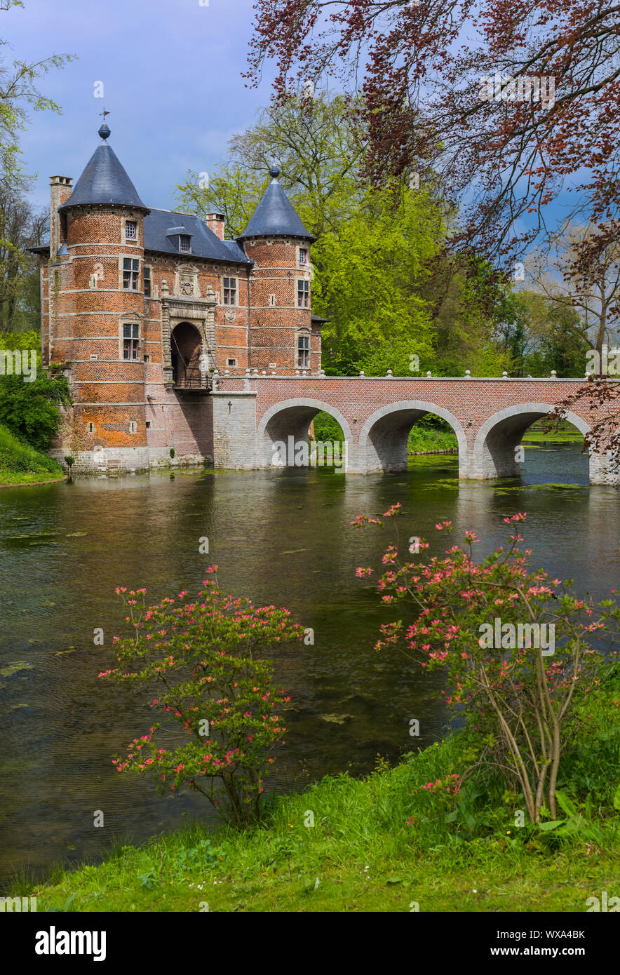 Groot Bijgaarden Schloss in Brüssel Belgien Stockfoto