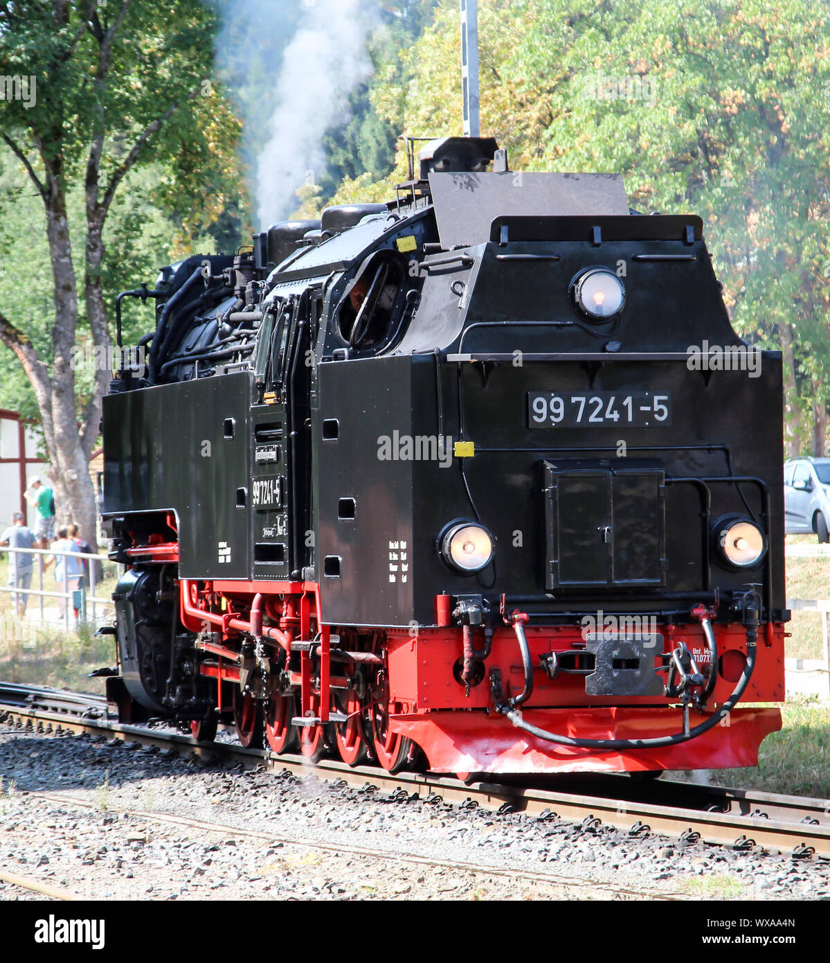 Eine alte Schmalspur Dampflok Stockfoto