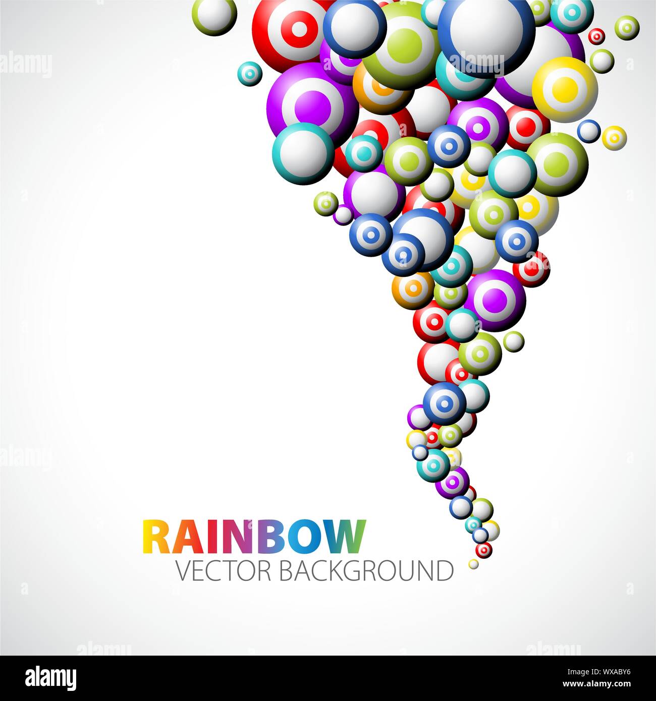 Zusammenfassung Hintergrund mit Rainbow 3d Kreise Stock Vektor