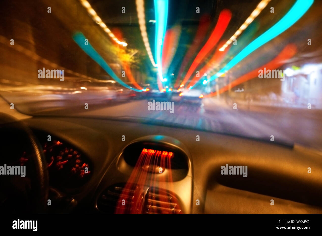 Abstraktes Bild von Auto-Speed-Konzept Stockfoto