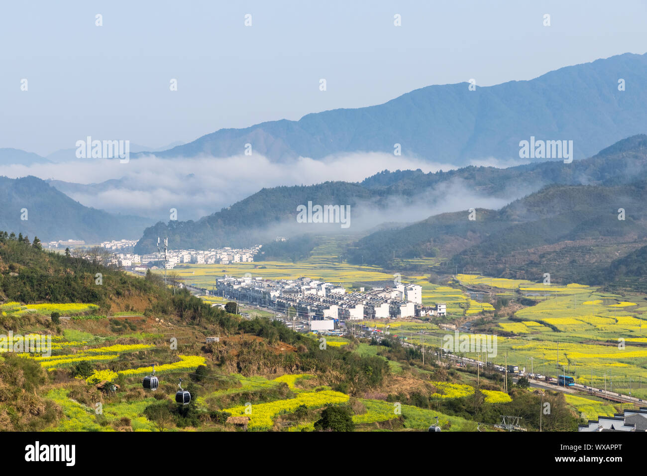 Wuyuan frühling landschaft Stockfoto