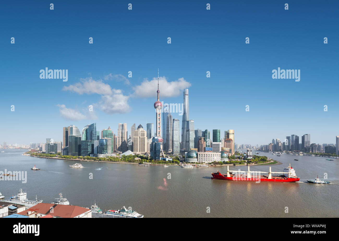 Skyline von Shanghai und das Stadtbild Stockfoto