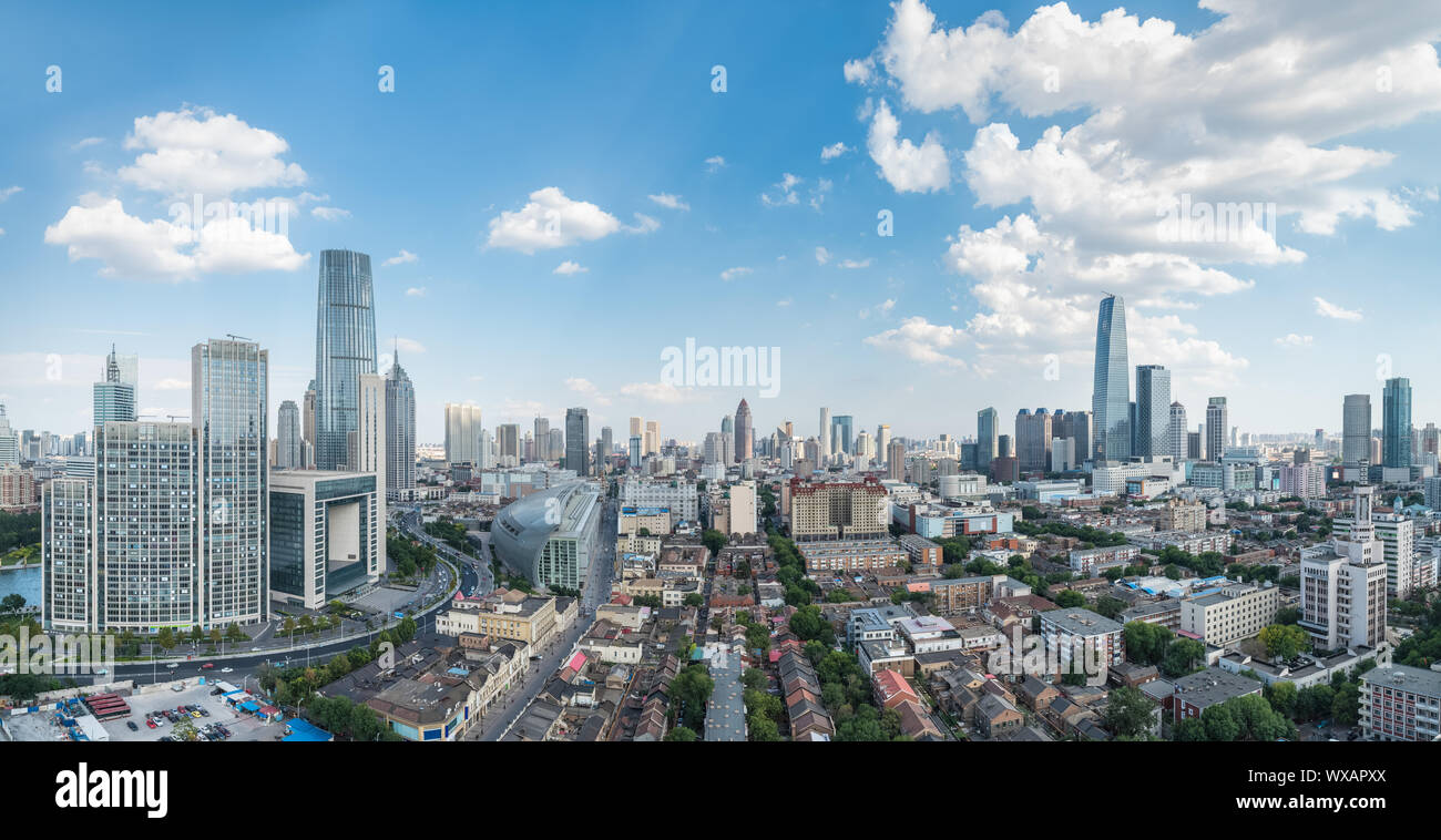 Tianjin Skyline und das Stadtbild Stockfoto