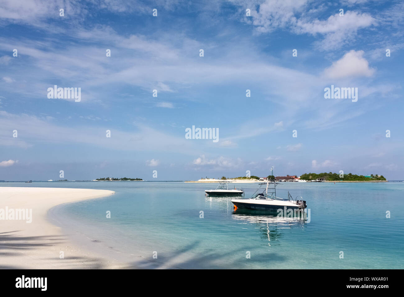 Tropische Insel Landschaft, Malediven Stockfoto