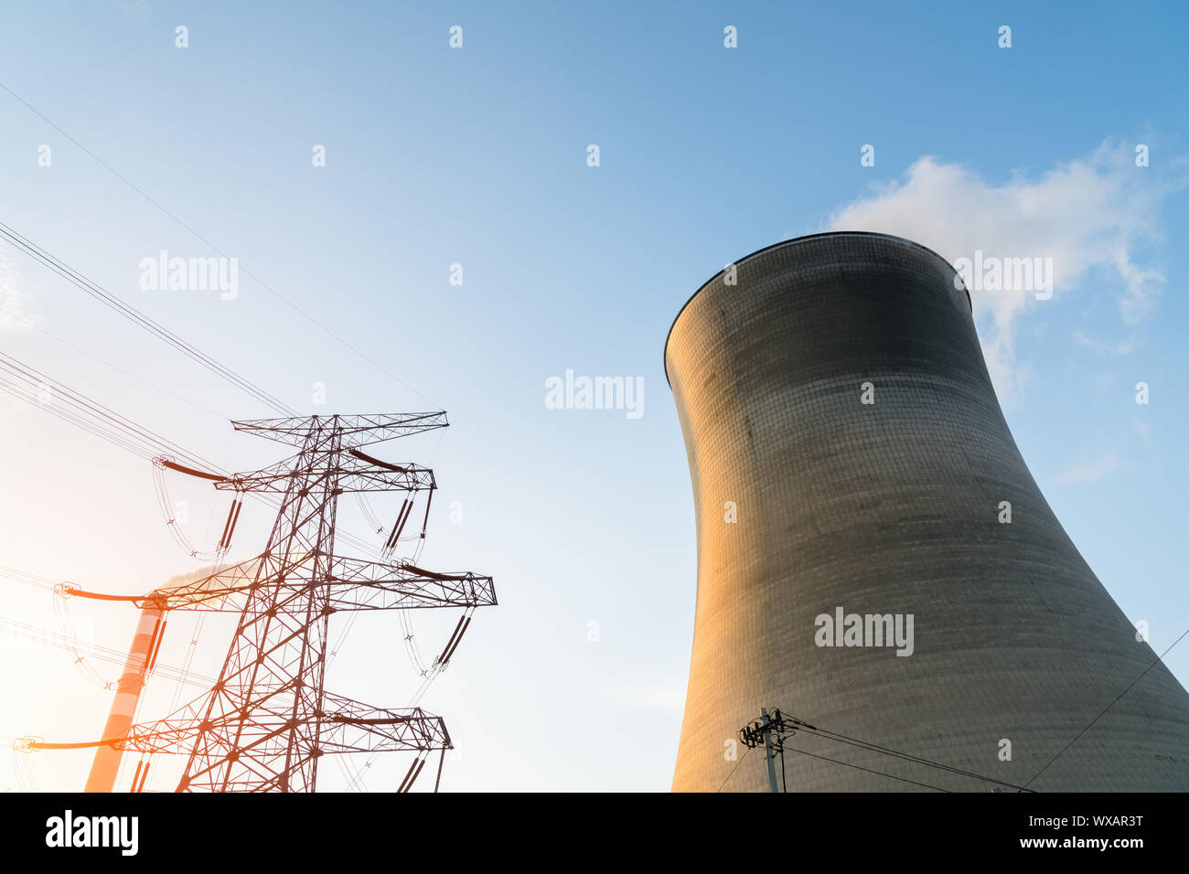 Kraftwerk-Landschaft Stockfoto