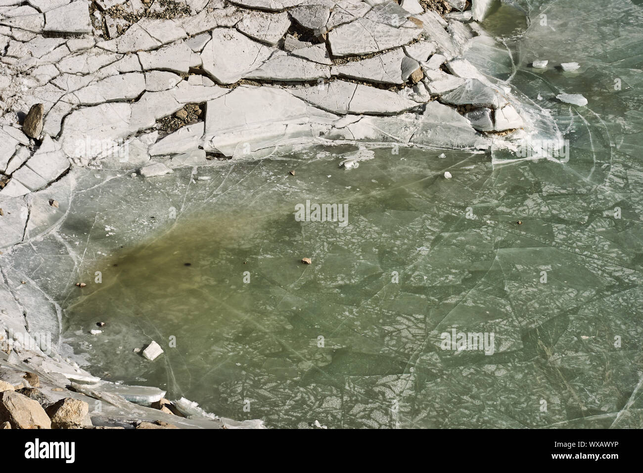 Gletschersee mit Eis Stockfoto