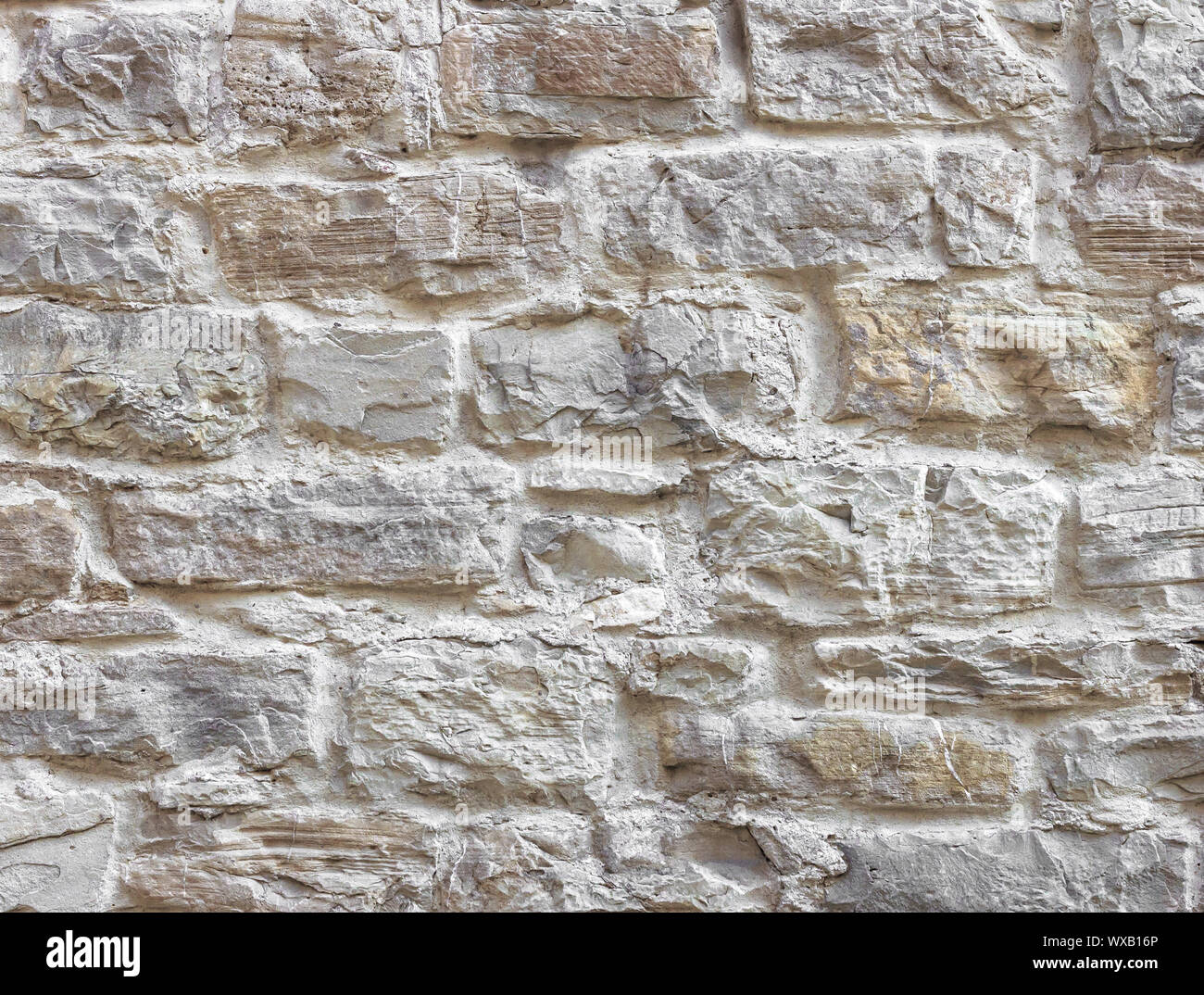 Rustikale Steinmauer Stockfoto