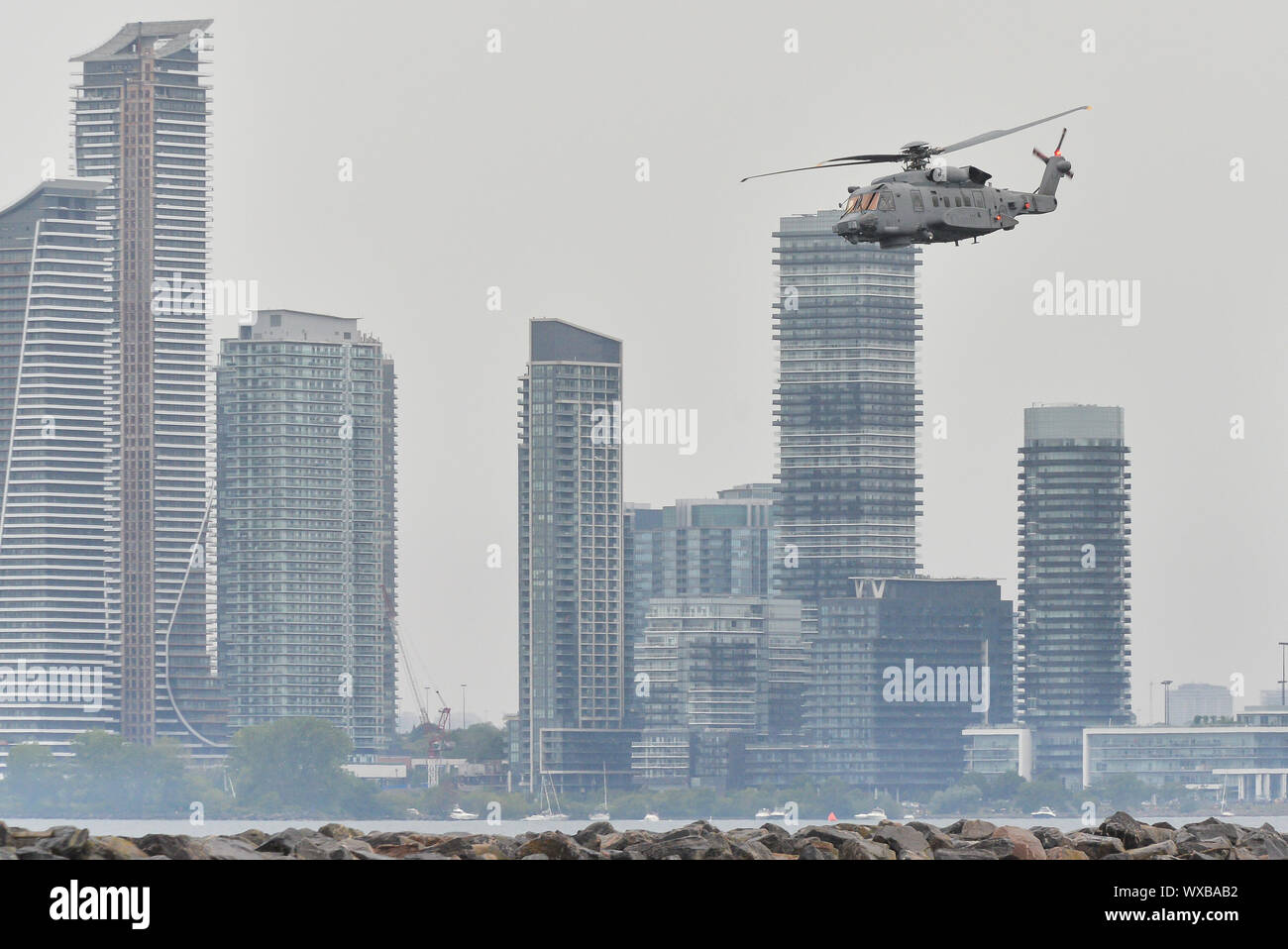 RCAF CH-148 Cyclone in der Luft bei der 70. jährlichen kanadischen International Air Show (CIAS) über den Lake Ontario in Toronto, Ontario, Kanada am 1. September 2019 Stockfoto