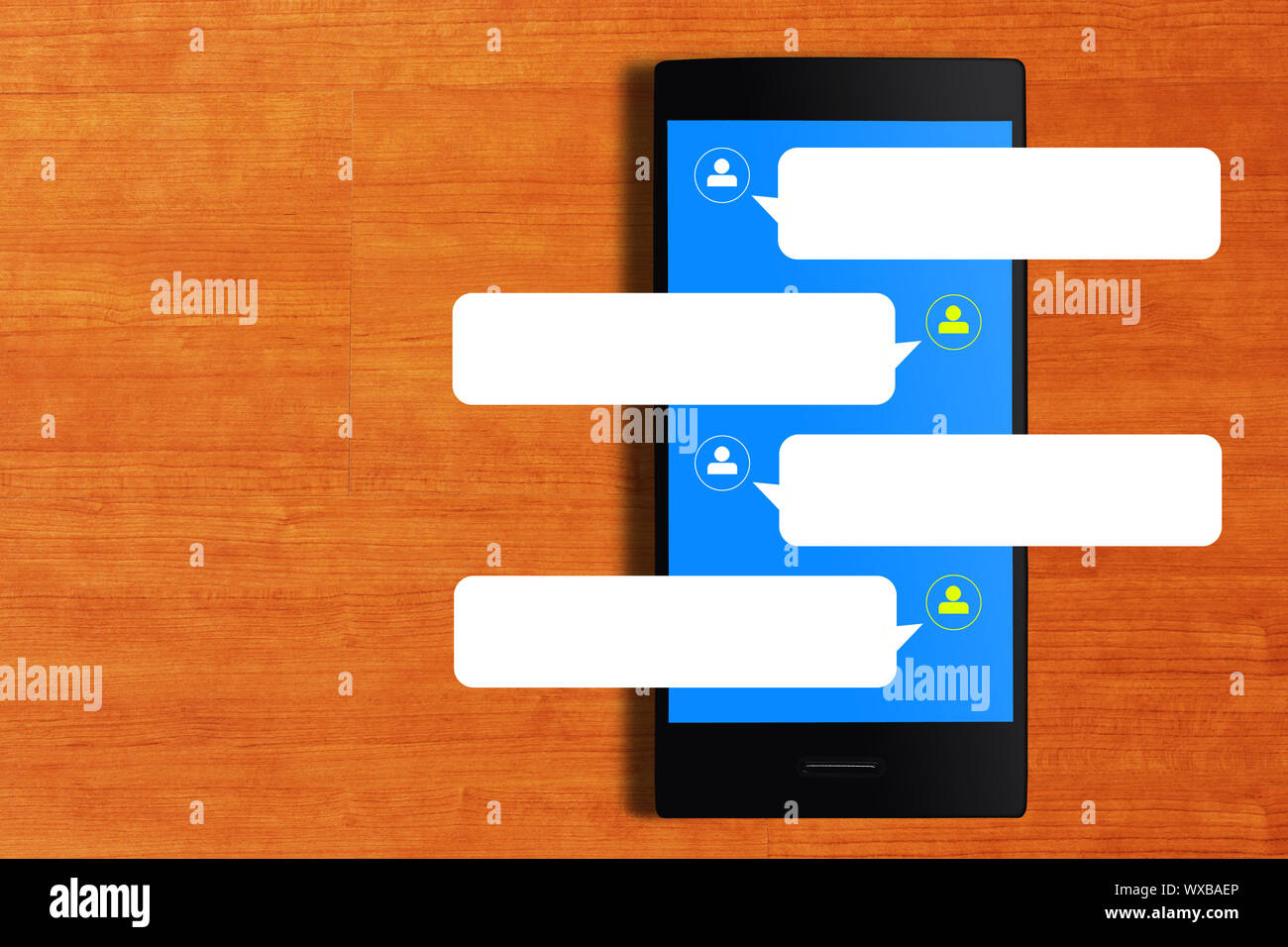 Live online Chat, Internet Technologie Konzept Stockfoto