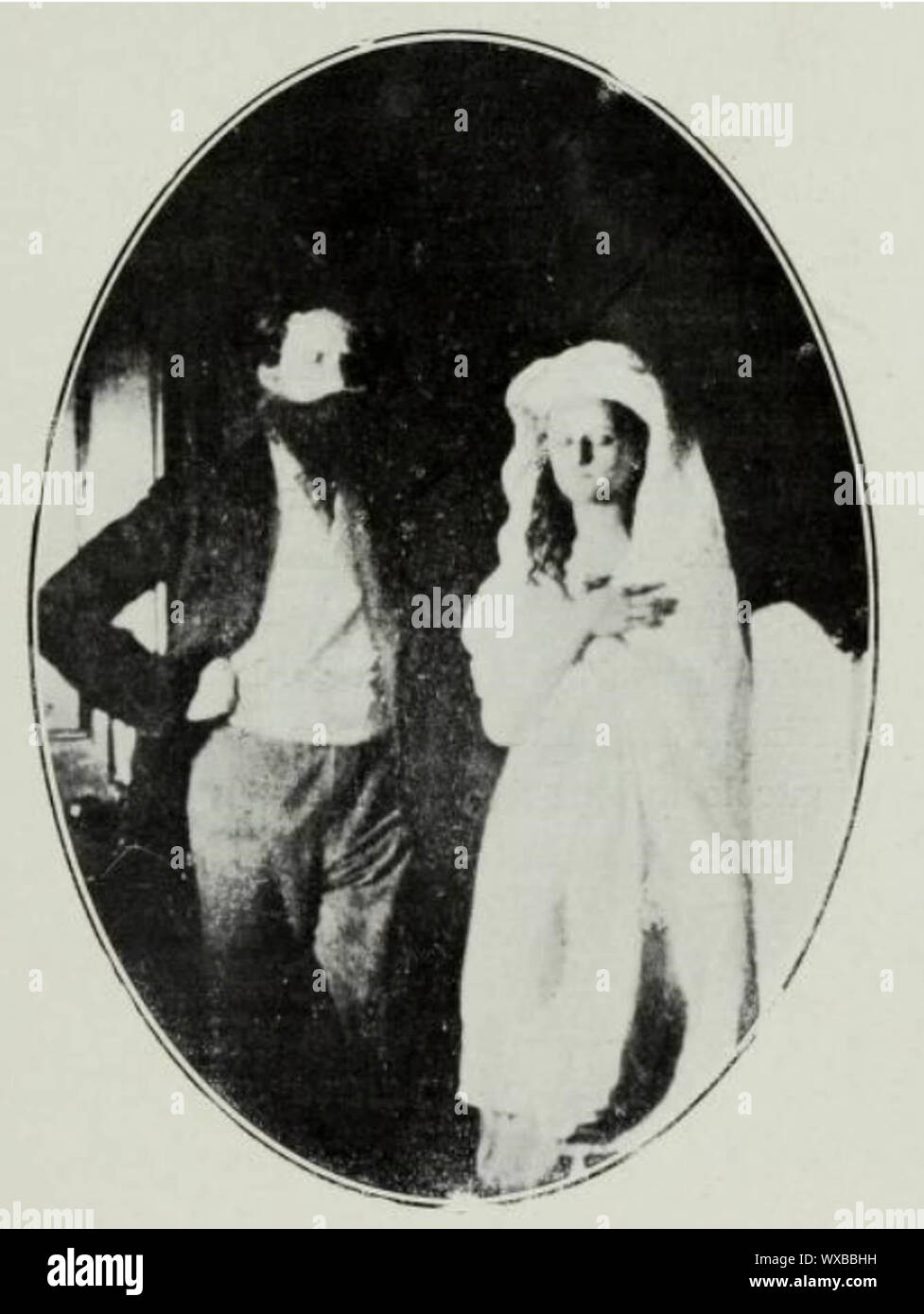 William Crookes mit Katie King. Stockfoto