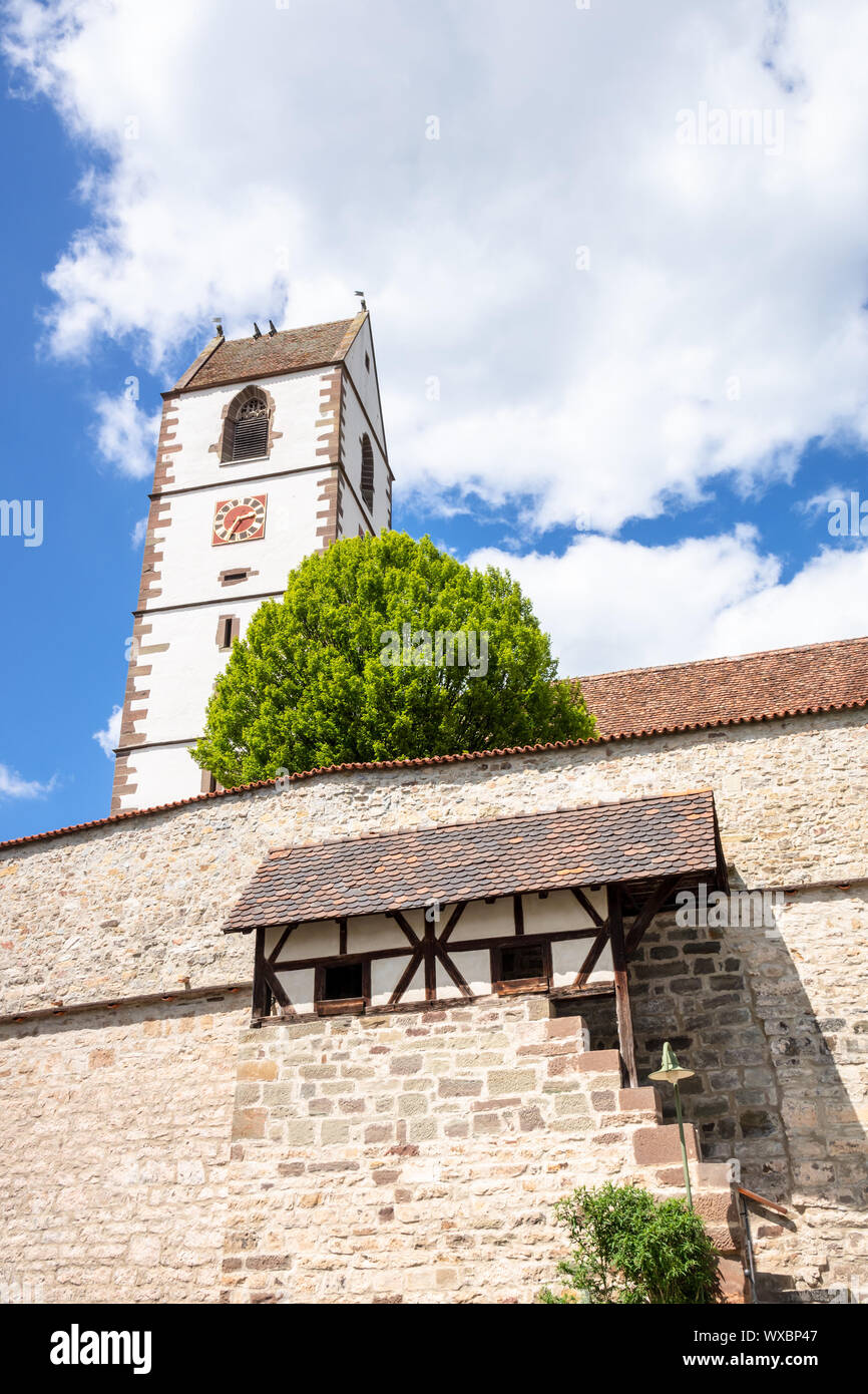 Wehrkirche in Bergfelden Deutschland Süd Stockfoto