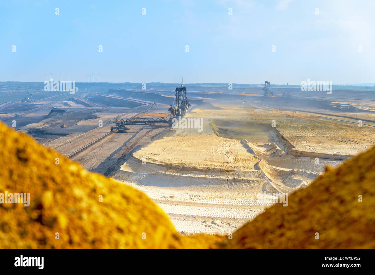 Ein deckgebirge Bagger im Tagebau Garzweiler II Stockfoto