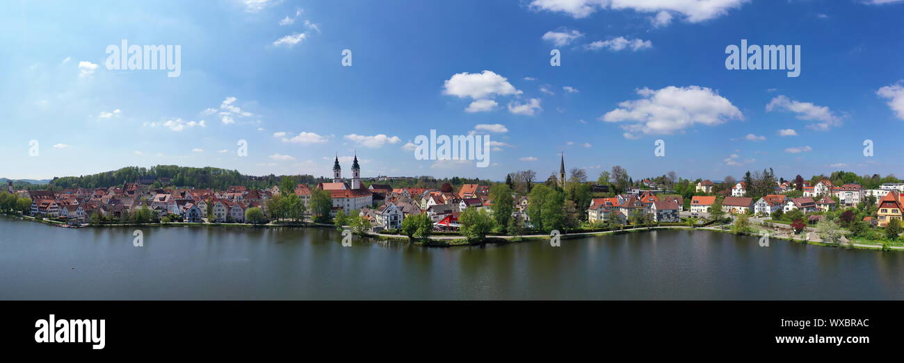 Bad Waldsee von oben Stockfoto