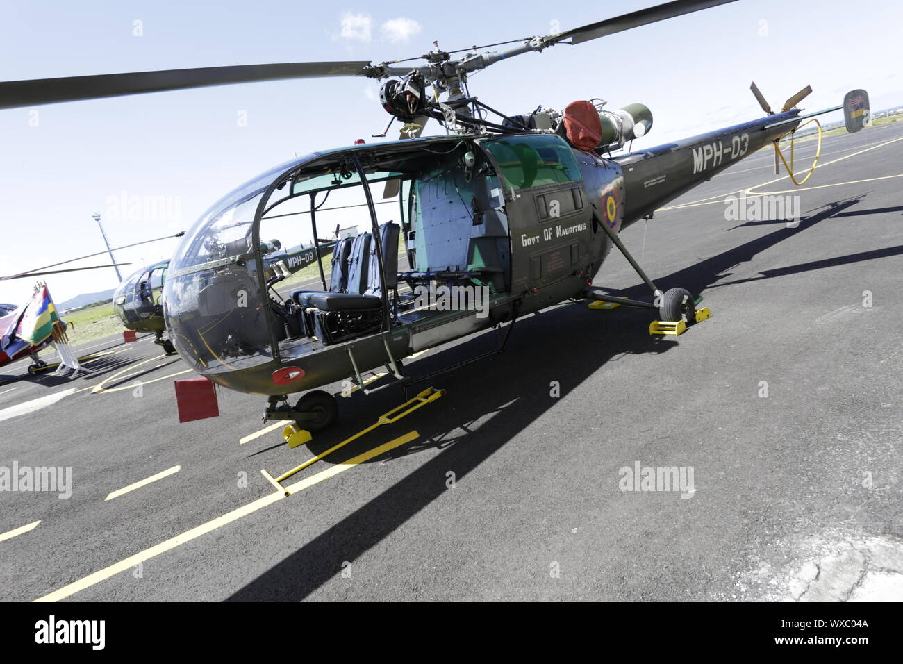 Hubschrauber SquadronMauritius: Polizeihubschrauberstaffel feiert seinen 44. Jahrestag Stockfoto