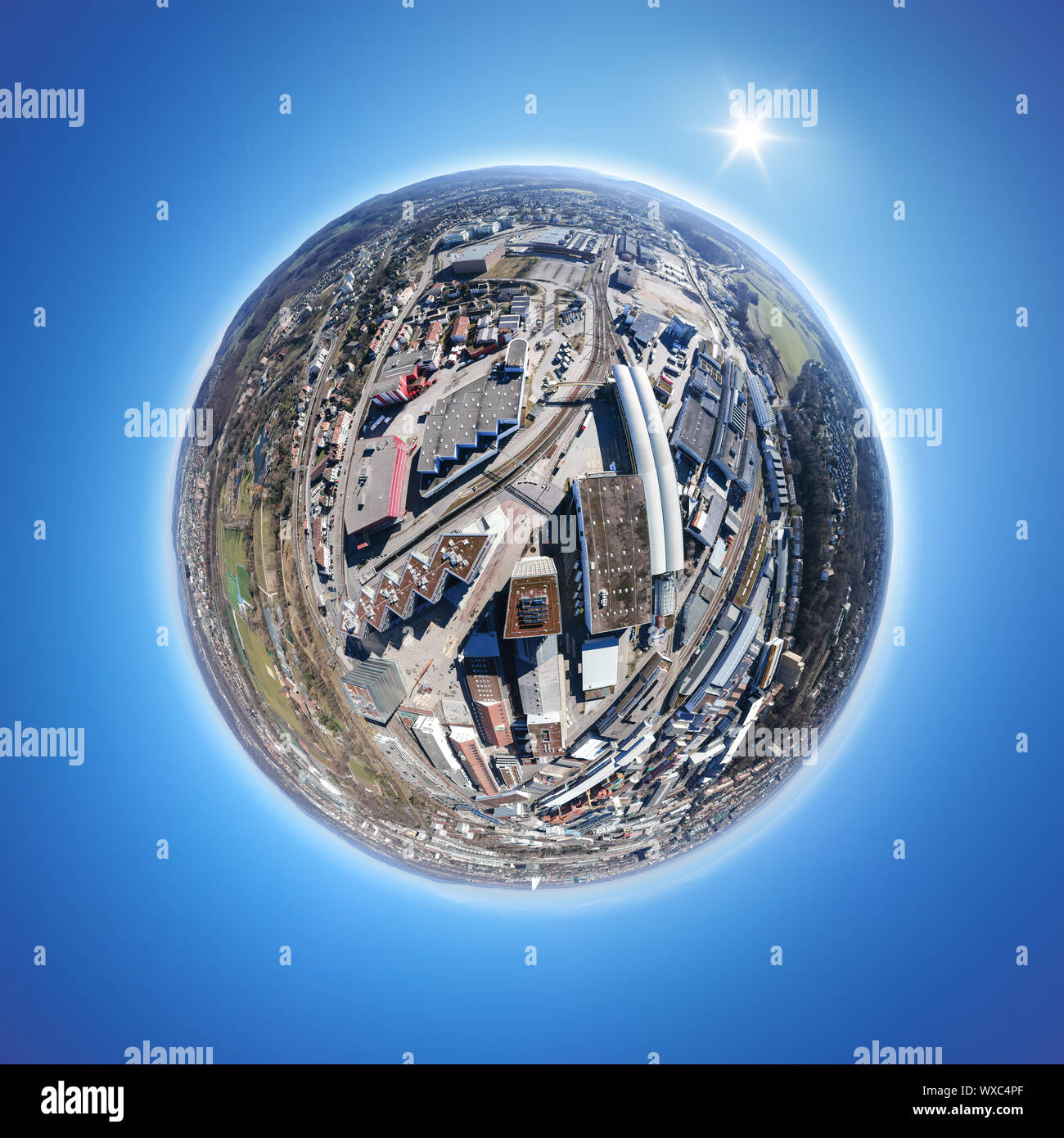 Little planet von Bern Swiss Stockfoto
