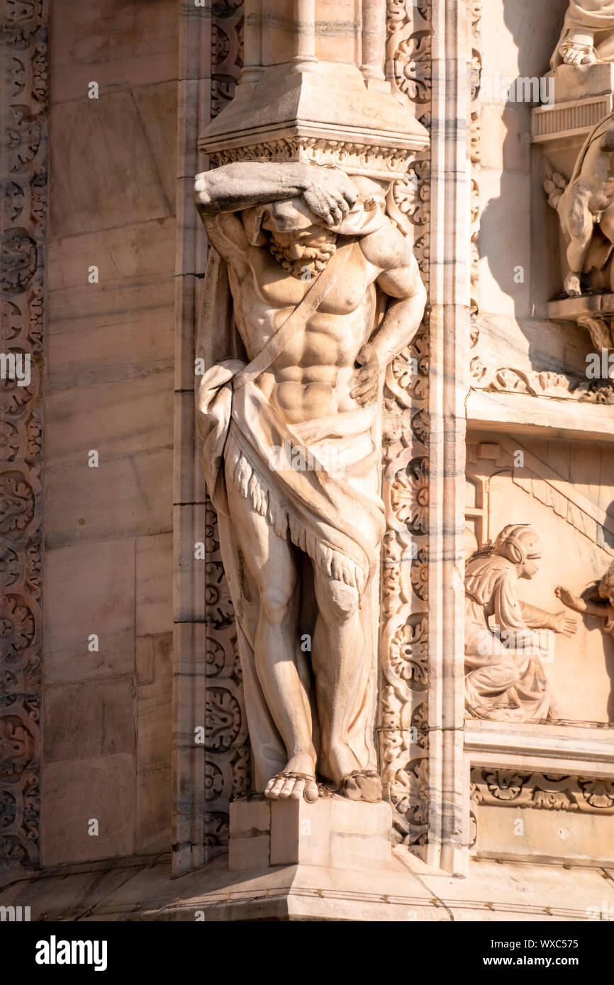 Statue in der Kathedrale von Mailand Italien Stockfoto