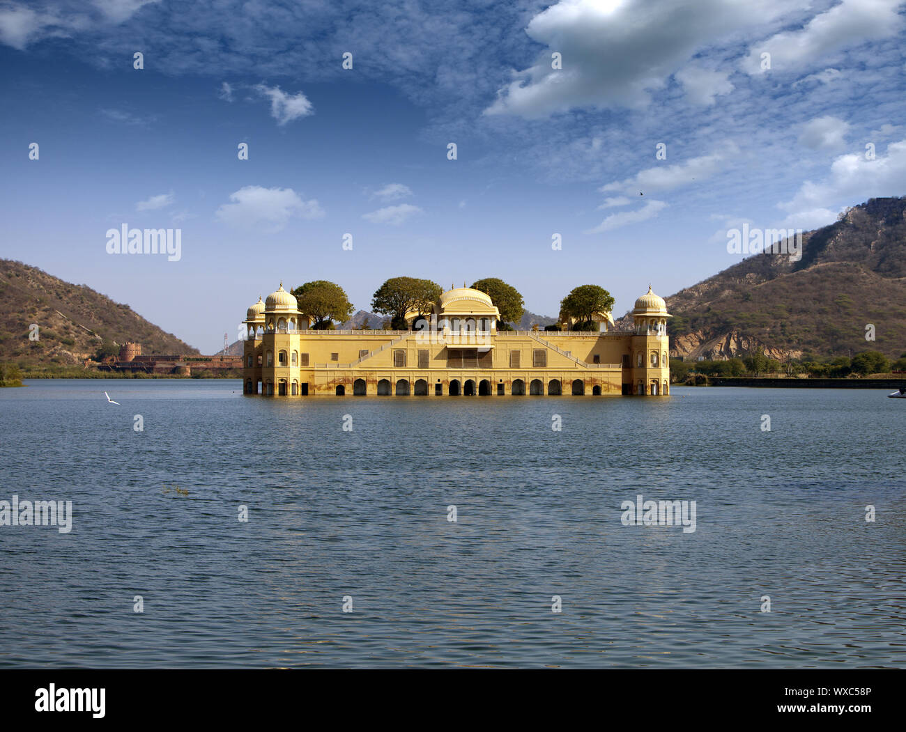 Indien. Jaipur. Wasser Palace - Jal Mahal Stockfoto