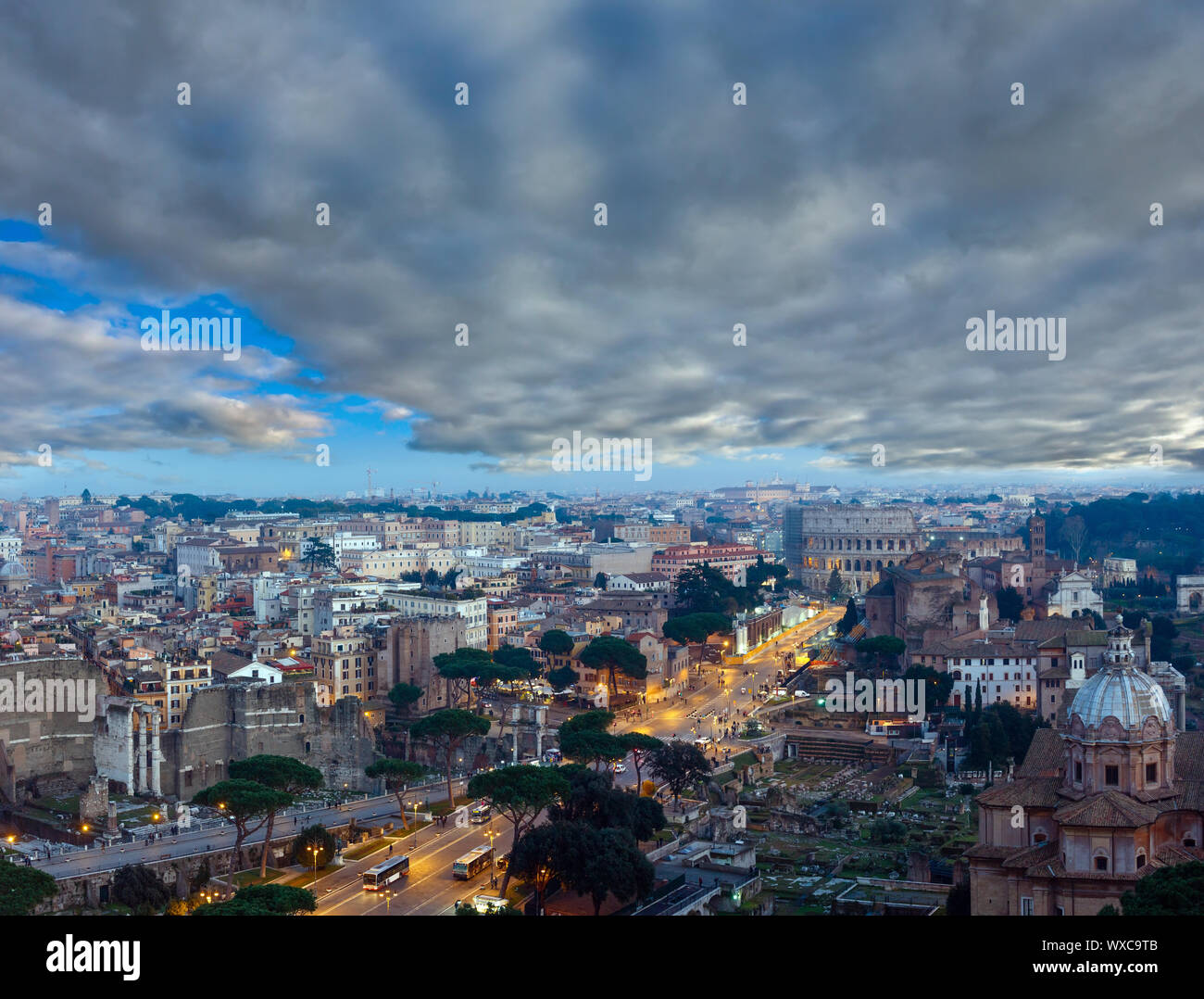 Panorama der Stadt Rom, Italien Stockfoto