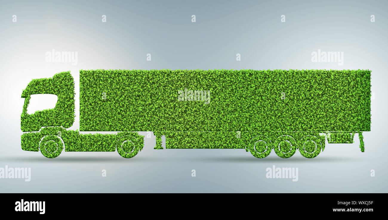 Grüne low emission elektrische Fahrzeug Konzept - 3D-Rendering Stockfoto Grüne low emission elektrische Fahrzeug Konzept - 3D-Rendering Stockfoto